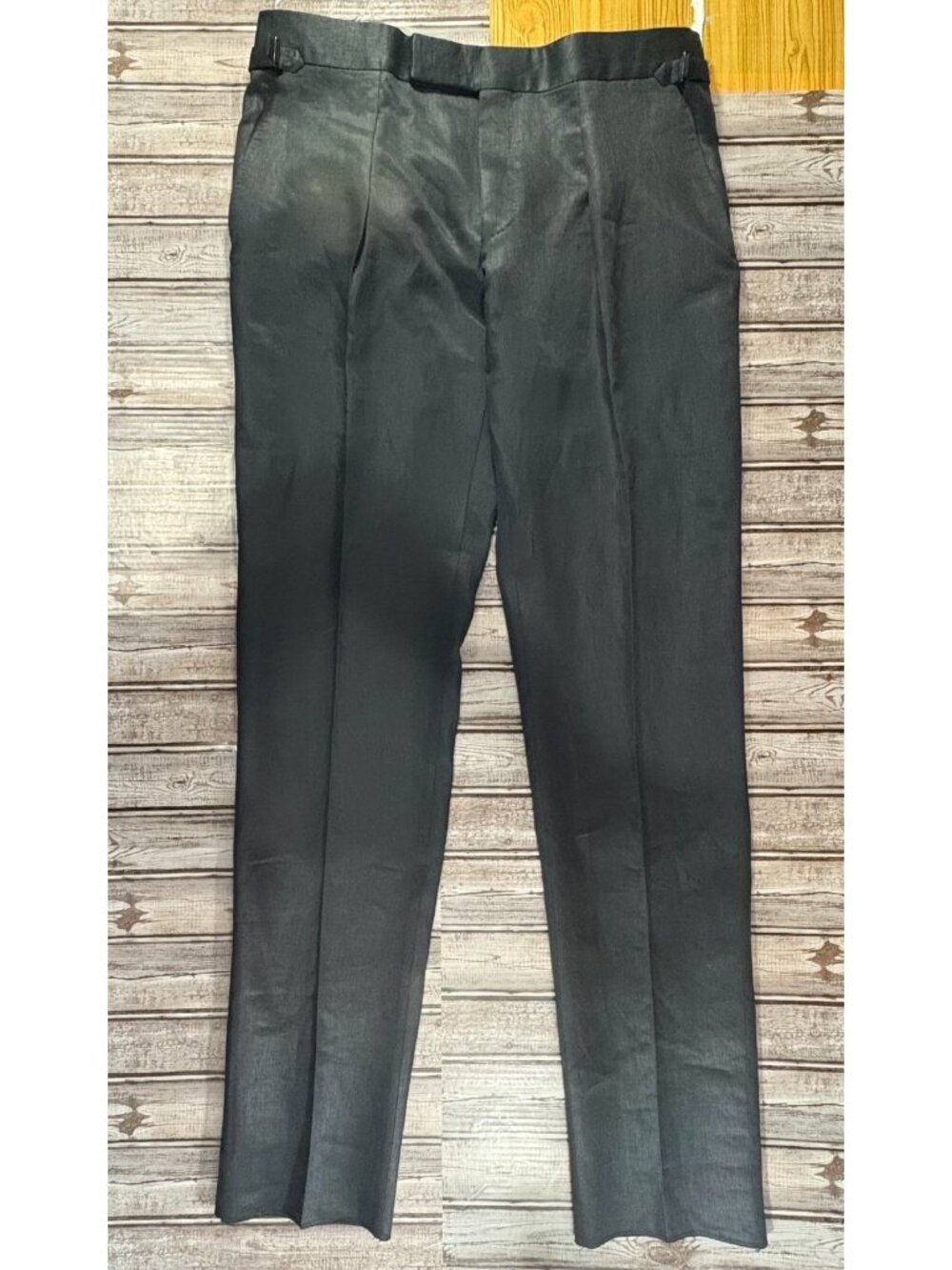 TOM FORD 100% Linen Trousers color black Size 54 / L US Pants model 610049 NWT